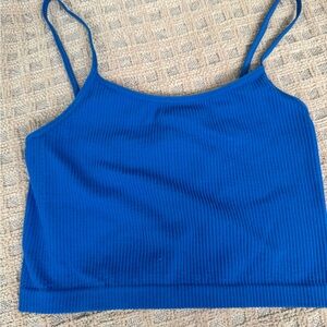 Stradivarius Blue Ribbed bralette